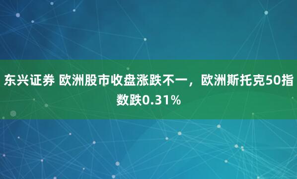 东兴证券 欧洲股市收盘涨跌不一，欧洲斯托克50指数跌0.31%